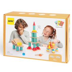 Jouet-Jeu de construction et d'équilibre piks + stix 96 pièces