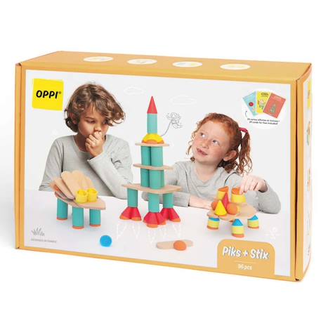 Jeu de construction et d'équilibre piks + stix 96 pièces Vert 1 - vertbaudet enfant 