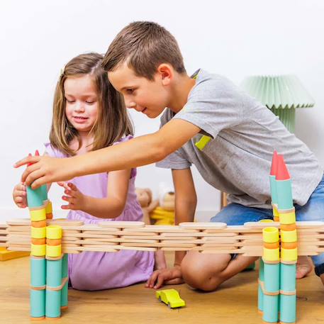 Jeu de construction et d'équilibre piks + stix 96 pièces Vert 2 - vertbaudet enfant 