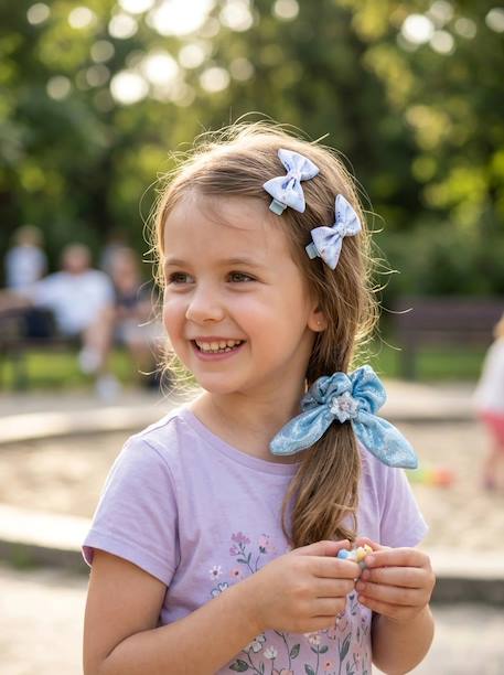 Lot de 2 pinces à cheveux et élastique frozen disney Bleu frozen 3 - vertbaudet enfant 