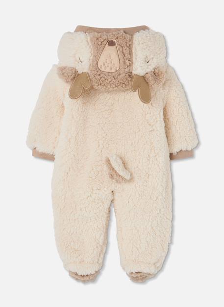 Combipilote fourrure effet mouton bébé avec moutons Beige 2 - vertbaudet enfant 