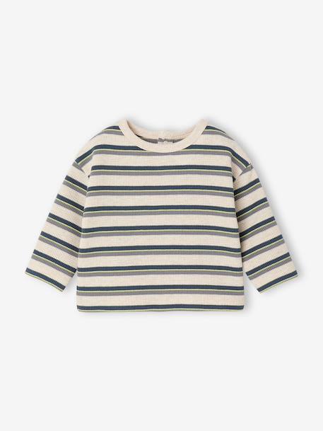 T-shirt manches longues bébé beige chiné 1 - vertbaudet enfant 