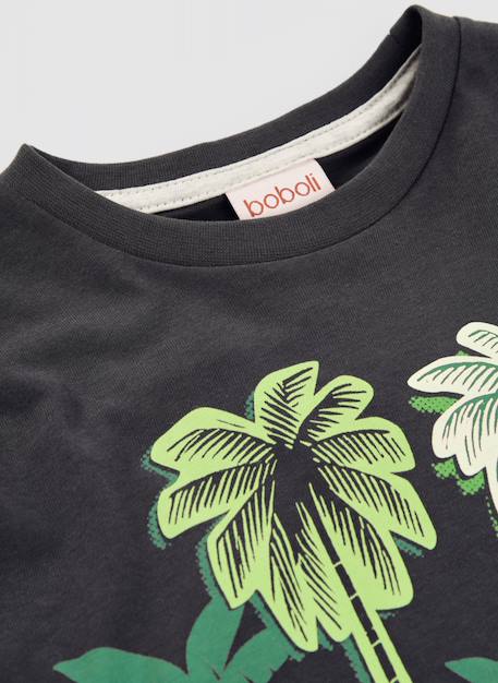 T-shirt garçon coton Gris 3 - vertbaudet enfant 