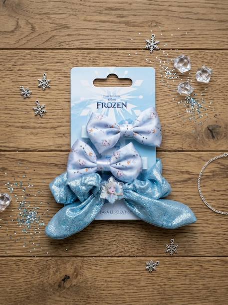 Lot de 2 pinces à cheveux et élastique frozen disney Bleu frozen 2 - vertbaudet enfant 