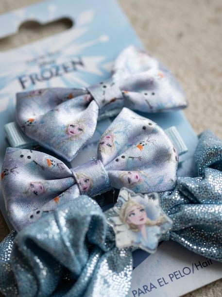 Lot de 2 pinces à cheveux et élastique frozen disney Bleu frozen 4 - vertbaudet enfant 