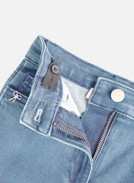 Pantalon fille en denim stretch Bleu 4 - vertbaudet enfant 