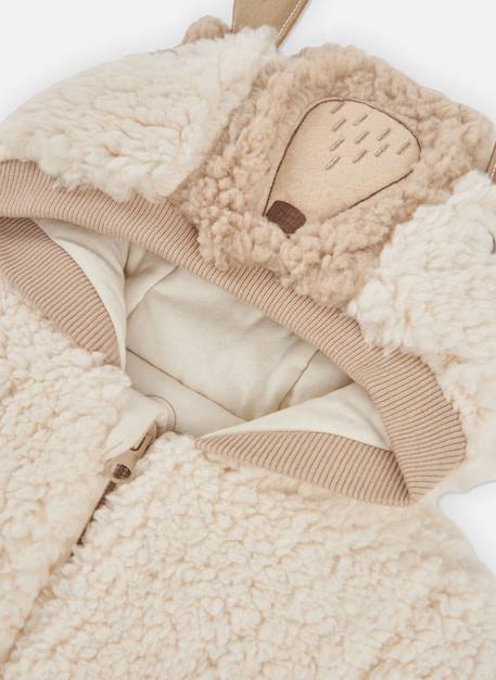 Combipilote fourrure effet mouton bébé avec moutons Beige 3 - vertbaudet enfant 