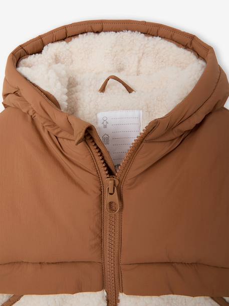 Doudoune bébé avec bonnet et moufles noisette 5 - vertbaudet enfant 