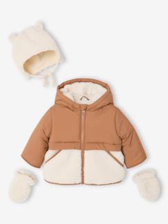 -Doudoune bébé avec bonnet et moufles