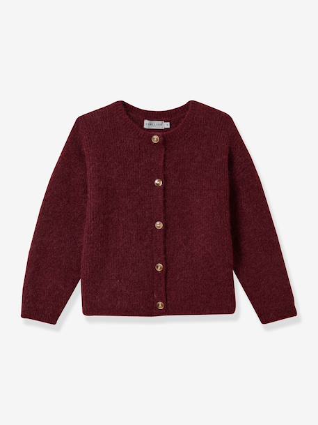 Gilet cardigan Cardi Hairy rouge 1 - vertbaudet enfant 