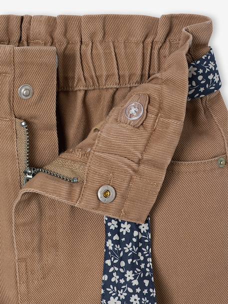 Pantalon large fille camel+rose poudré 4 - vertbaudet enfant 