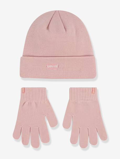 Ensemble bonnet et gants rose 1 - vertbaudet enfant 