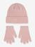 Ensemble bonnet et gants rose 1 - vertbaudet enfant 