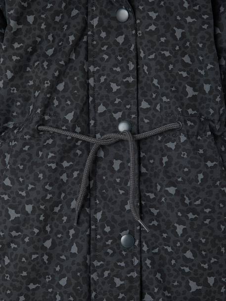 Parka fille à capuche romantique anthracite+marine+vert 3 - vertbaudet enfant 