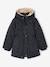 Parka fille à capuche romantique anthracite+marine+vert 1 - vertbaudet enfant 