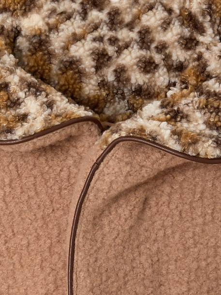 Manteau fille à capuche camel+marine 5 - vertbaudet enfant 