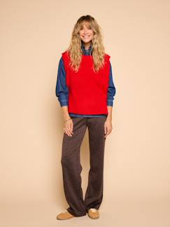 Vêtements de grossesse-Pantalon-Pantalon de grossesse large capsule famille 