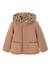 Manteau fille à capuche camel+marine 1 - vertbaudet enfant 