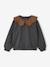 Sweat fille col claudine broderie anglaise anthracite+écru+gris chiné+mauve+rose pâle+rouge 1 - vertbaudet enfant 