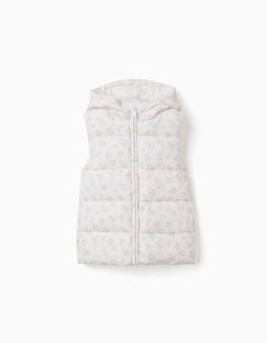 -Doudoune sans manches avec motif floral