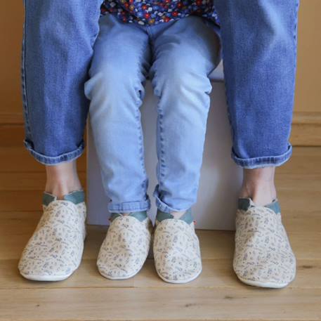 Chaussons bébé cuir souple jo l'eucalyptus Beige 3 - vertbaudet enfant 
