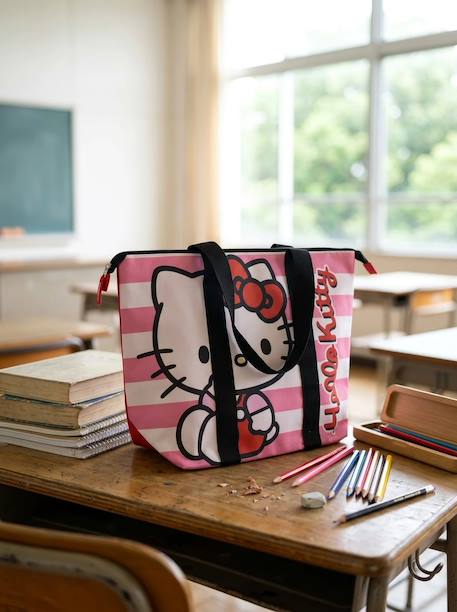 Sac de plage hello kitty grand format Rose hello kitty 2 - vertbaudet enfant 
