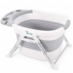 Puériculture-Toilette de bébé-Baignoire bébé pliable avec siège et bouchon thermosensible