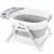 Baignoire bébé pliable avec siège et bouchon thermosensible Blanc 1 - vertbaudet enfant 