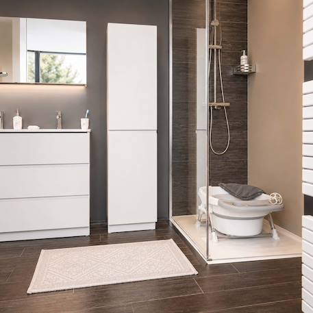 Baignoire bébé pliable avec siège et bouchon thermosensible Blanc 5 - vertbaudet enfant 