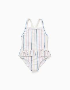 -Maillot de bain à rayures ethniques et volants b&s