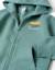 Sweat zippé en coton peigné à capuche avec imprimé be spontaneous Vert clair 3 - vertbaudet enfant 