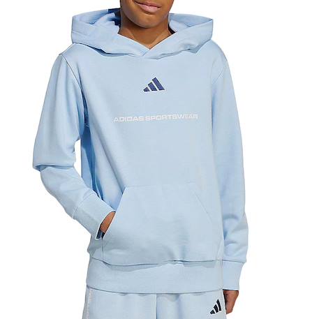 Sweat à capuche garçon Bleu 2 - vertbaudet enfant 