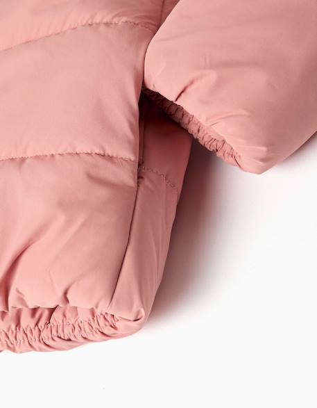 Doudoune avec capuche et doublure en polaire Bleu+Rose+Vert clair 8 - vertbaudet enfant 
