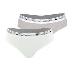 -Lot de 2 slips fille coton ultra doux