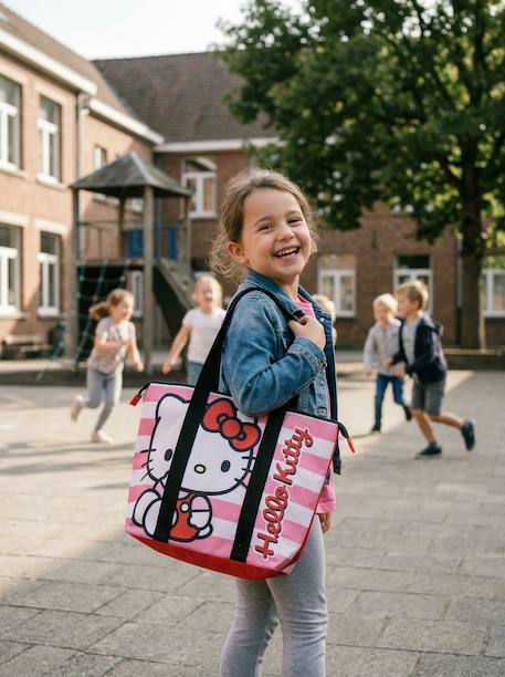 Sac de plage hello kitty grand format Rose hello kitty 3 - vertbaudet enfant 