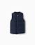Doudoune sans manches avec doublure en polaire et volants Bleu foncé+Rose 1 - vertbaudet enfant 