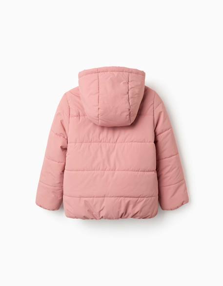 Doudoune avec capuche et doublure en polaire Bleu+Rose+Vert clair 6 - vertbaudet enfant 