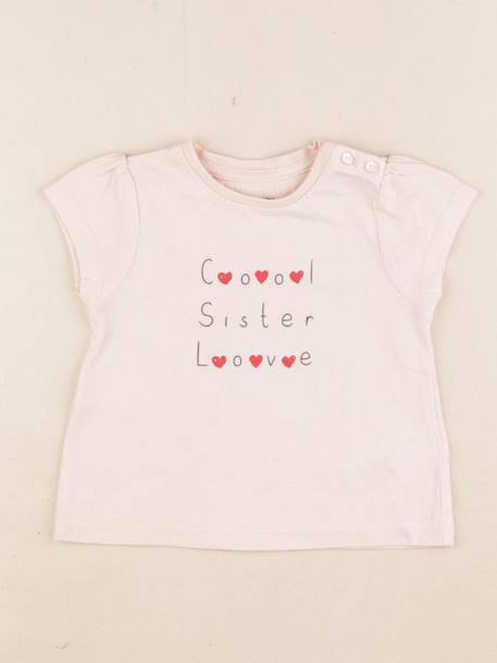 Tee-shirt - 12 mois Rose 1 - vertbaudet enfant 