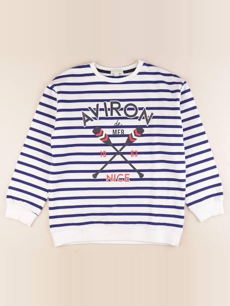 Sweat - 10 ans Blanc, bleu 1 - vertbaudet enfant 