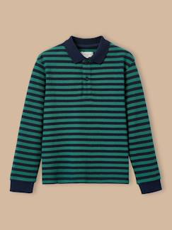 Garçon-T-shirt, polo, sous-pull-Polo-Polo rayé maille piquée garçon