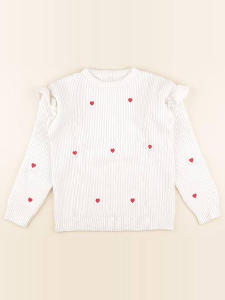 Pull - 10 ans Blanc, rouge 1 - vertbaudet enfant 