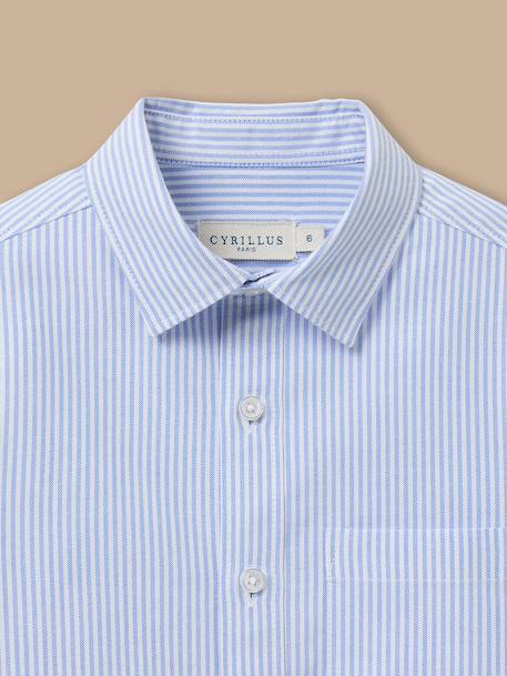 Chemise oxford rayée garçon Rayure bleue 2 - vertbaudet enfant 