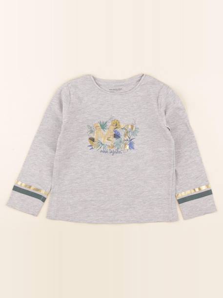Tee-shirt - 4 ans Gris 1 - vertbaudet enfant 