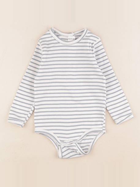 Body - 12 mois Blanc, bleu 1 - vertbaudet enfant 