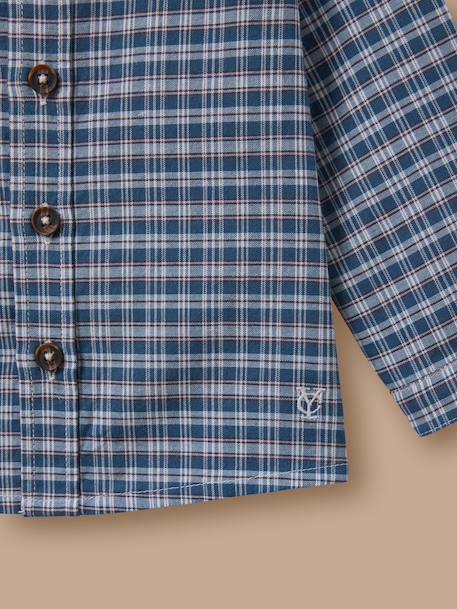 Chemise à carreaux bébé Carreaux bleu 2 - vertbaudet enfant 