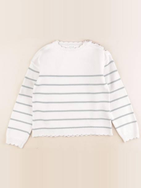 Pull - 8 ans Blanc, vert 1 - vertbaudet enfant 