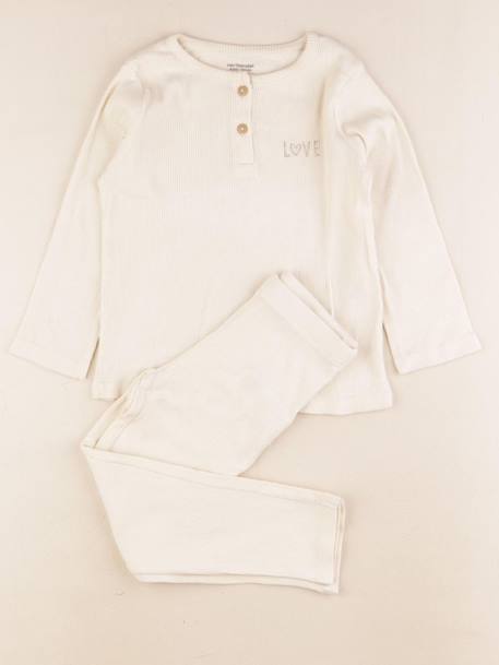 Pyjama coton - 4 ans Beige 1 - vertbaudet enfant 