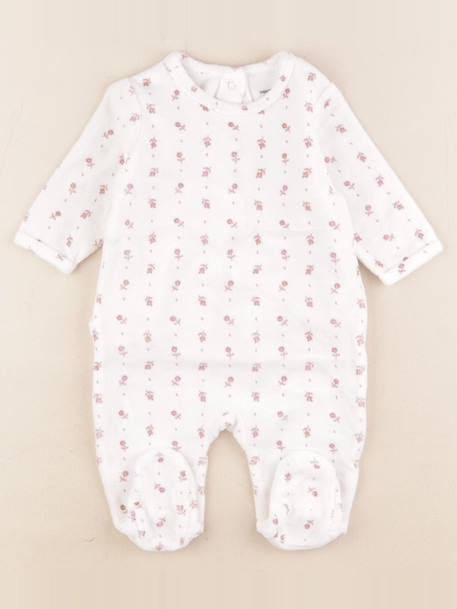Pyjama - 3 mois Blanc, rose 1 - vertbaudet enfant 