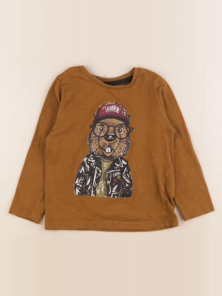 Tee-shirt - 5 ans Marron 1 - vertbaudet enfant 