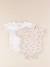Lot de 2 bodies en coton - 3 mois Beige, blanc 1 - vertbaudet enfant 